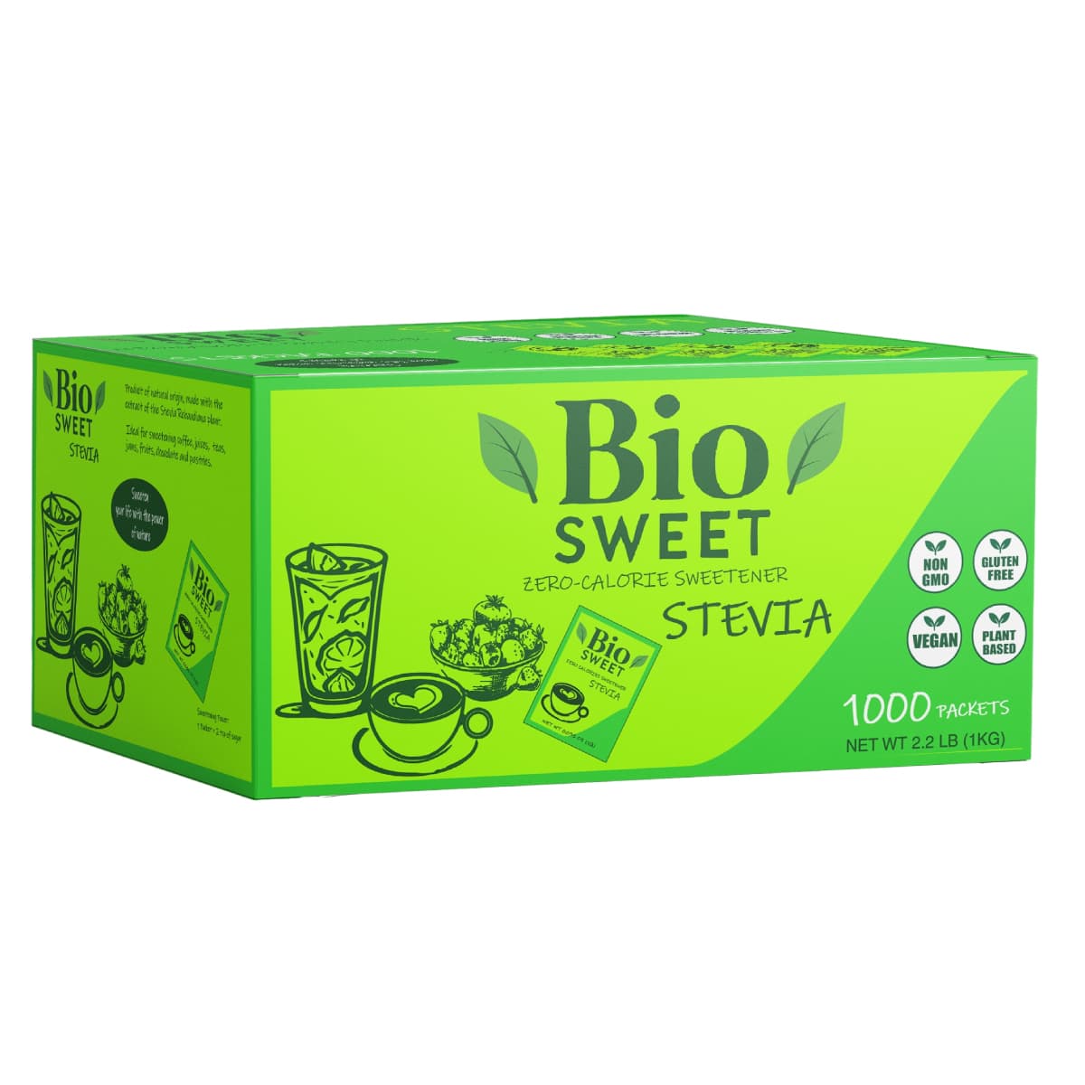 Stevia Sweetener Packets - 1000ct